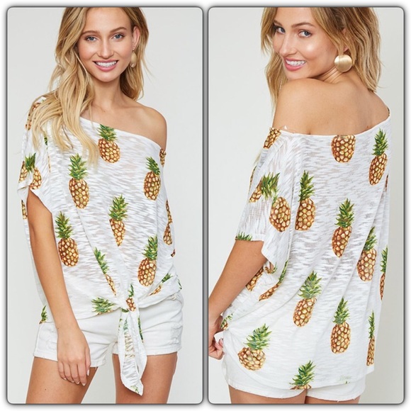 Trindy Clozet Boutique Tops - Pineapple Tee